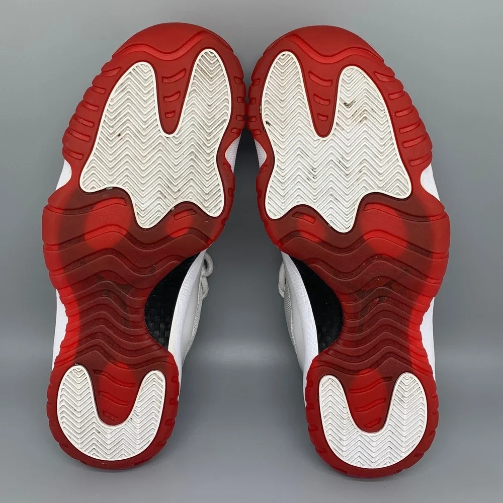 Jordan 11 Retro Low Cherry‎ White Red Basketball Shoes 528895-101 Men's Sz 12